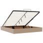 Preview: Ottoman-Bett ohne Matratze Cappucino 200x200 cm Kunstleder