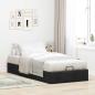 Preview: Ottoman-Bett ohne Matratze Schwarz 90x190 cm Stoff