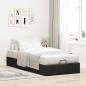 Preview: Ottoman-Bett ohne Matratze Schwarz 90x200 cm Stoff
