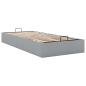 Preview: Ottoman-Bett ohne Matratze Hellgrau 100x200 cm Stoff