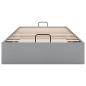 Preview: Ottoman-Bett ohne Matratze Hellgrau 100x200 cm Stoff