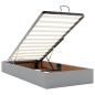Preview: Ottoman-Bett ohne Matratze Hellgrau 100x200 cm Stoff