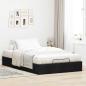 Preview: Ottoman-Bett ohne Matratze Schwarz 120x190 cm Stoff