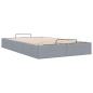 Preview: Ottoman-Bett ohne Matratze Hellgrau 120x190 cm Stoff