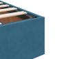 Preview: Ottoman-Bett mit Matratze Dunkelblau 120x200 cm Samt