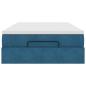 Preview: Ottoman-Bett mit Matratze Dunkelblau 120x200 cm Samt