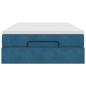 Preview: Ottoman-Bett mit Matratze Dunkelblau 120x200 cm Samt