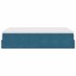 Preview: Ottoman-Bett mit Matratze Dunkelblau 120x200 cm Samt