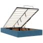 Preview: Ottoman-Bett mit Matratze Dunkelblau 120x200 cm Samt