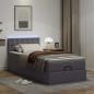 Preview: Ottoman-Bett mit Matratze Grau 90x200 cm Kunstleder