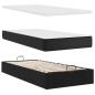 Preview: Ottoman-Bett mit Matratze Schwarz 100x200 cm Kunstleder