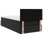 Preview: Ottoman-Bett mit Matratze Schwarz 100x200 cm Kunstleder