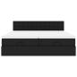 Preview: Ottoman-Bett mit Matratzen Schwarz 180x200 cm Kunstleder