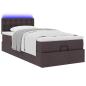 Preview: Ottoman-Bett mit Matratze Dunkelbraun 80x200 cm Stoff