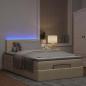 Preview: Ottoman-Bett mit Matratze Creme 120x200 cm Stoff