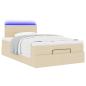 Preview: Ottoman-Bett mit Matratze Creme 120x200 cm Stoff