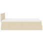 Preview: Ottoman-Bett mit Matratze Creme 120x200 cm Stoff