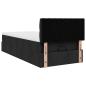 Preview: Ottoman-Bett mit Matratze Schwarz 90x190 cm Stoff