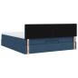 Preview: Ottoman-Bett mit Matratze Blau 180x200 cm Stoff