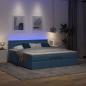 Preview: Ottoman-Bett mit Matratze Blau 180x200 cm Stoff