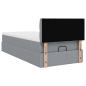 Preview: Ottoman-Bett mit Matratze Hellgrau 90x200 cm Stoff