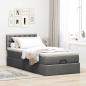 Preview: Ottoman-Bett mit Matratze Dunkelgrau 80x200 cm Stoff