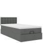 Preview: Ottoman-Bett mit Matratze Dunkelgrau 80x200 cm Stoff