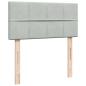 Preview: Ottoman-Bett mit Matratze Hellgrau 90x200 cm Samt