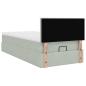 Preview: Ottoman-Bett mit Matratze Hellgrau 90x200 cm Samt