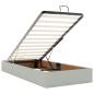 Preview: Ottoman-Bett mit Matratze Hellgrau 90x200 cm Samt