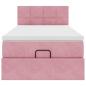 Preview: Ottoman-Bett mit Matratze Rosa 80x200 cm Samt