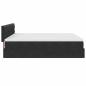 Preview: Ottoman-Bett mit Matratzen Schwarz 200x200 cm Samt