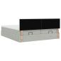 Preview: Ottoman-Bett mit Matratzen Hellgrau 180x200 cm Samt