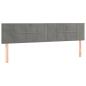 Preview: Ottoman-Bett mit Matratzen Hellgrau 180x200 cm Samt