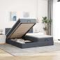 Preview: ARDEBO.de - Ottoman-Bett mit Matratzen Dunkelgrau 160x200 cm Samt