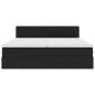 Preview: Ottoman-Bett mit Matratzen Schwarz 160x200 cm Samt