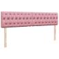 Preview: Ottoman-Bett mit Matratzen Rosa 160x200 cm Samt