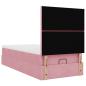 Preview: Ottoman-Bett mit Matratzen Rosa 90x190 cm Samt