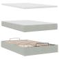 Preview: Ottoman-Bett mit Matratzen Hellgrau 120x190 cm Samt