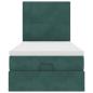 Preview: Ottoman-Bett mit Matratzen Dunkelgrün 90x190 cm Samt
