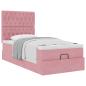 Preview: ARDEBO.de - Ottoman-Bett mit Matratzen Rosa 80x200 cm Samt