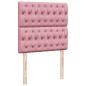 Preview: Ottoman-Bett mit Matratzen Rosa 80x200 cm Samt