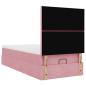 Preview: Ottoman-Bett mit Matratzen Rosa 80x200 cm Samt
