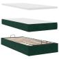 Preview: Ottoman-Bett mit Matratzen Dunkelgrün 90x200 cm Samt