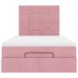 Preview: Ottoman-Bett mit Matratzen Rosa 120x190 cm Samt