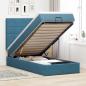 Preview: ARDEBO.de - Ottoman-Bett mit Matratzen Dunkelblau 100x200 cm Samt