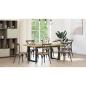 Preview: Esstisch NOAIN U-Form-Beine 180x90x75 cm Massivholz Kiefer