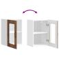 Preview: Küchen-Hängeschrank mit Glastür Altholz-Optik Holzwerkstoff