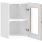 Preview: Küchen-Hängeschrank mit Glastür Altholz-Optik Holzwerkstoff