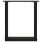 Preview: Couchtischbeine U-Form 2 Stk. Schwarz 38x(42-43) cm Stahl